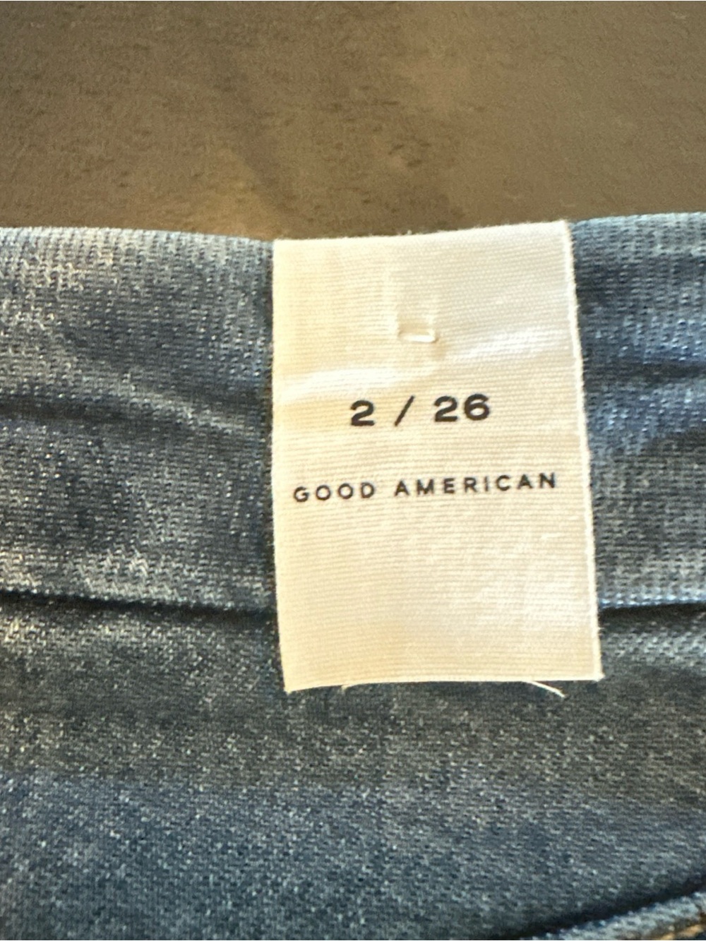 Good American Good Legs Straight Jeans Deep V Indigo GLSDV220T Size 2/26 - Picture 7 of 8